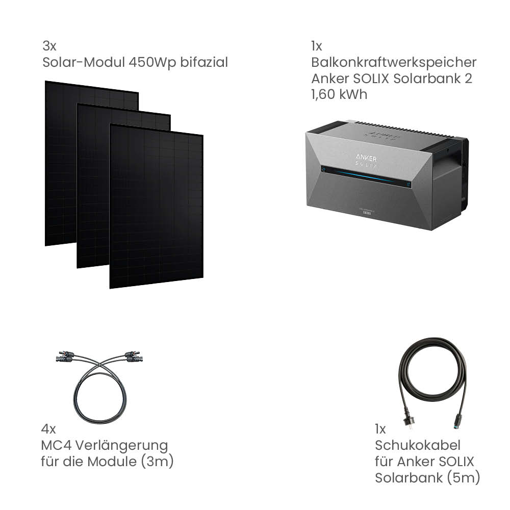 20436 Greensolar Balkonkraftwerk 1350 800 Mit Balkonkraftwerkspeicher Anker Solix Solarbank 2 17