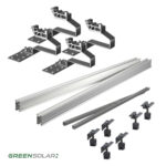 25099 Greensolar Ziegeldachbefestigung Grundset & Erweiterung Fuer 3 Module 01