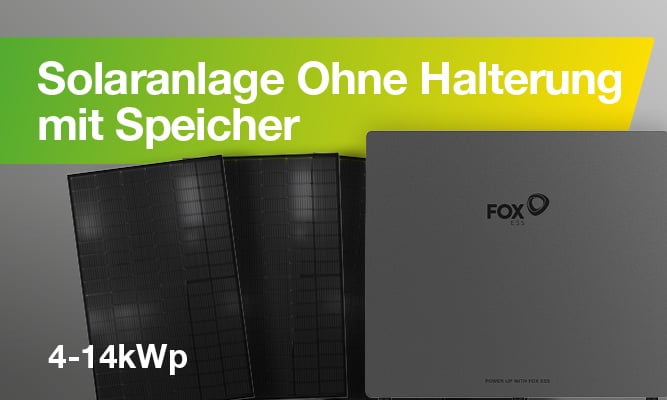 Solaranlage ohne Halterung mit Speicher