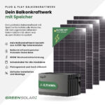 20500 Greensolar Balkonkraftwerk 2320 800 Mit Balkonkraftwerkspeicher Avocado 02