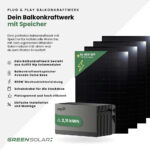 20501 Greensolar Balkonkraftwerk 1800 800 Mit Balkonkraftwerkspeicher Avocado 02