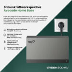 20501 Greensolar Balkonkraftwerk 1800 800 Mit Balkonkraftwerkspeicher Avocado 08
