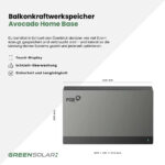 20501 Greensolar Balkonkraftwerk 1800 800 Mit Balkonkraftwerkspeicher Avocado 10