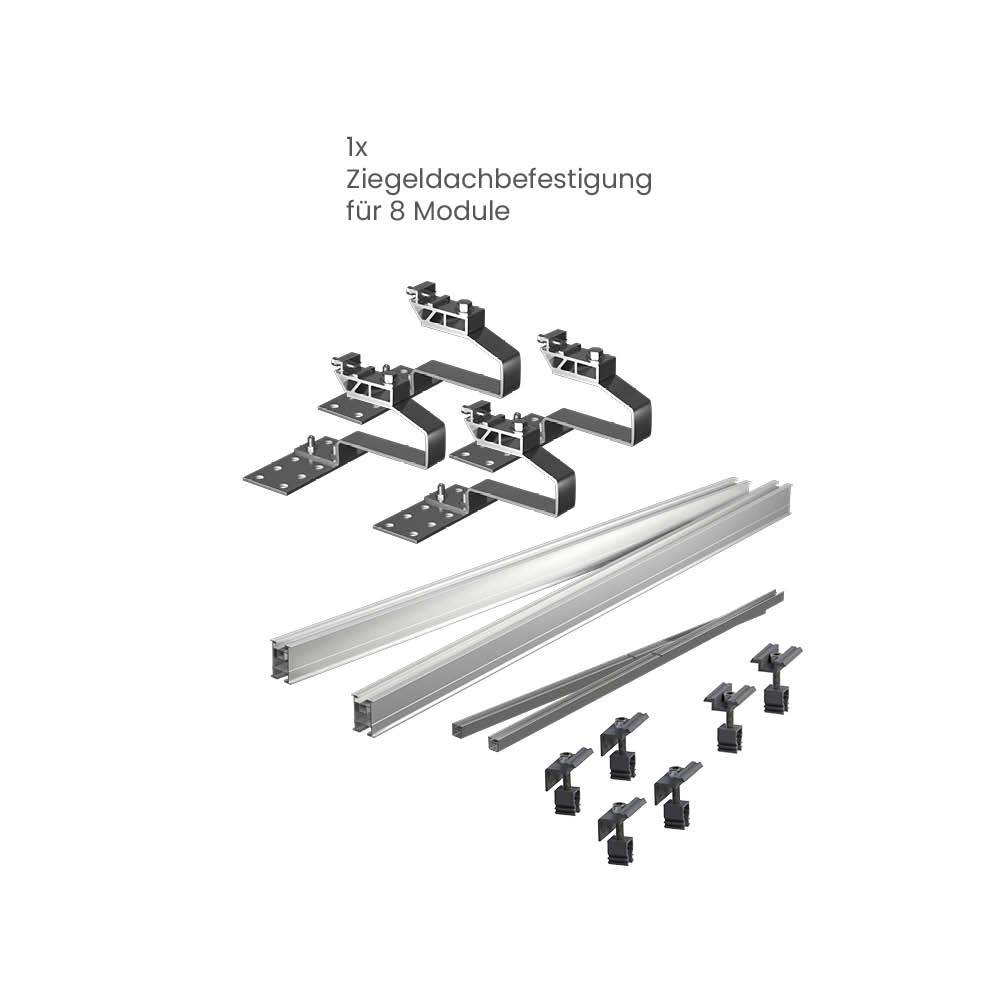 26006 Greensolar Ziegeldachbefestigung Grundset & Erweiterung Fuer 8 Module 03 26006 Greensolar Ziegeldachbefestigung Grundset & Erweiterung Fuer 8 Module 03
