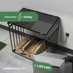20614 Greensolar Kaminholzregal 450 400 Mit Plane Mit Balkonkraftwerk Speicher Anker Solix Solarbank 2 01