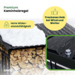 20614 Greensolar Kaminholzregal 450 400 Mit Plane Mit Balkonkraftwerk Speicher Anker Solix Solarbank 2 06