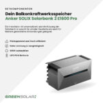 20614 Greensolar Kaminholzregal 450 400 Mit Plane Mit Balkonkraftwerk Speicher Anker Solix Solarbank 2 09