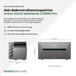 20614 Greensolar Kaminholzregal 450 400 Mit Plane Mit Balkonkraftwerk Speicher Anker Solix Solarbank 2 10