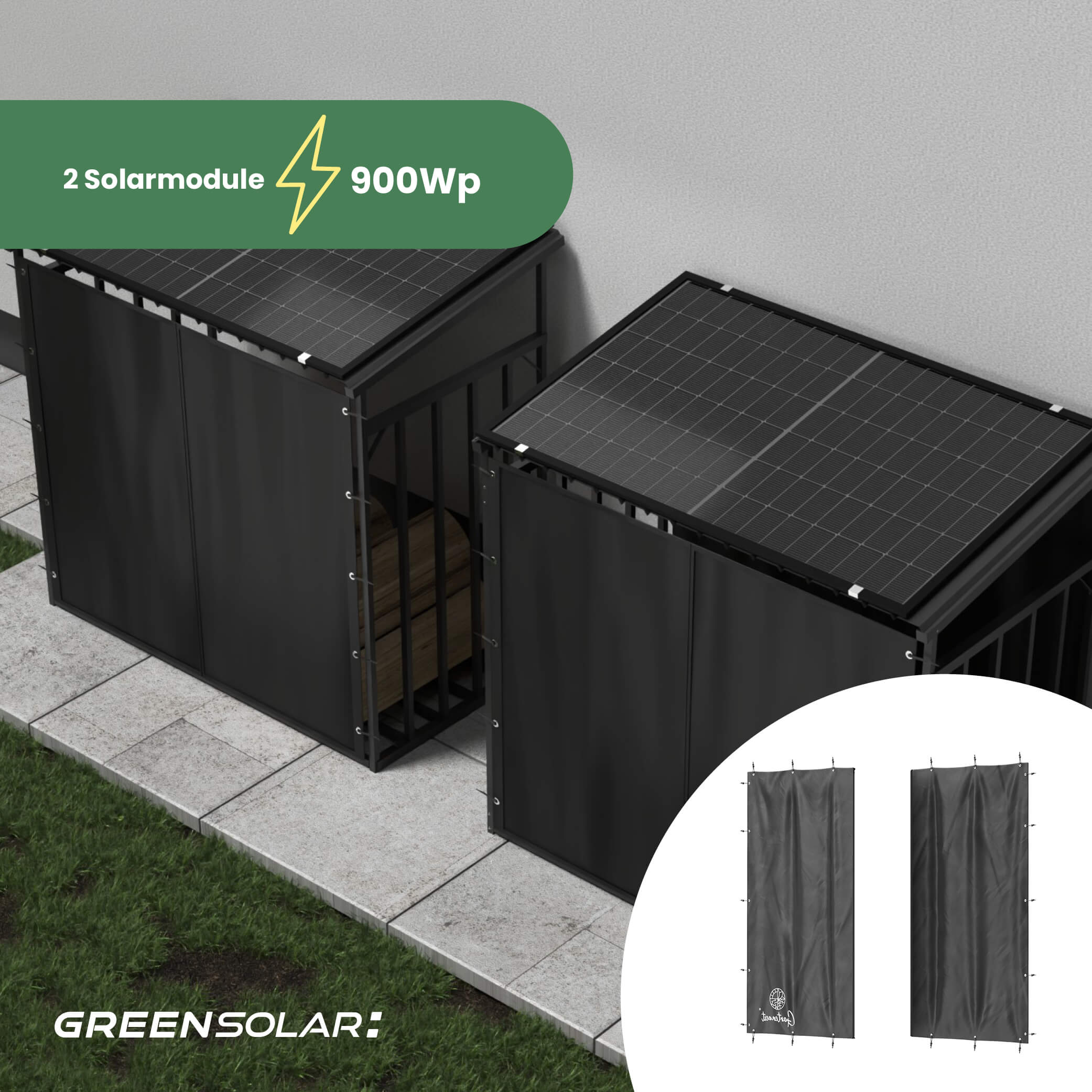 20615 Greensolar Kaminholzregal 900 800 Mit Plane 01 20615 Greensolar Kaminholzregal 900 800 Mit Plane 01