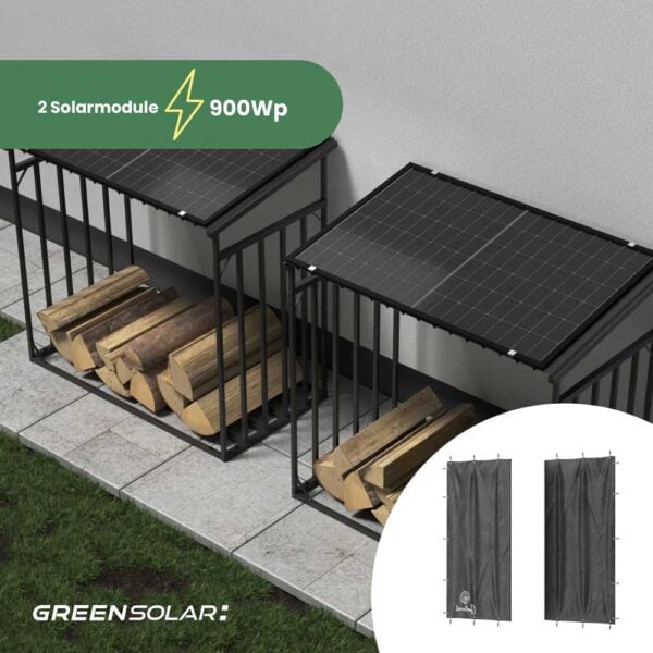 20615 Greensolar Kaminholzregal 900 800 Mit Plane