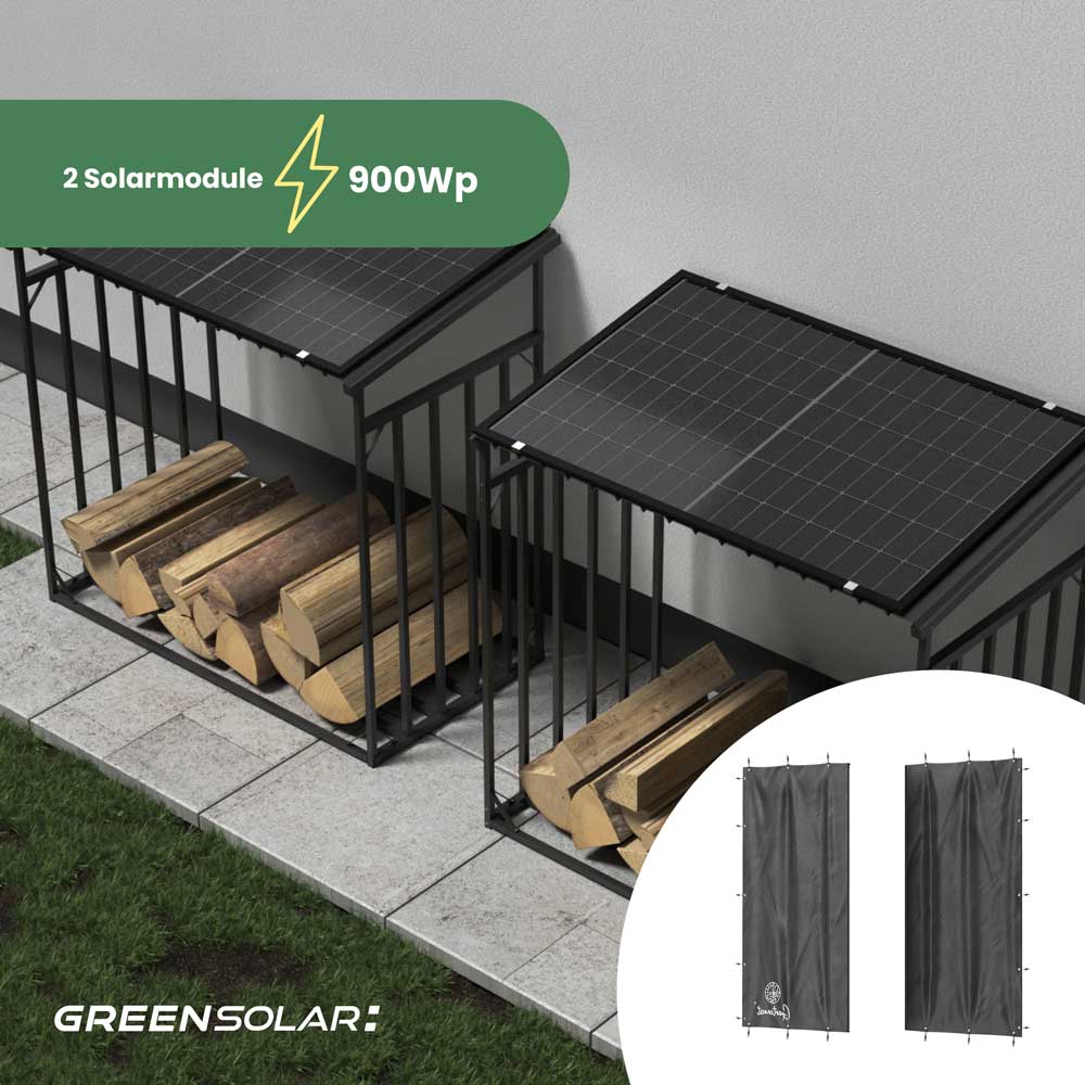 20615 Greensolar Kaminholzregal 900 800 Mit Plane