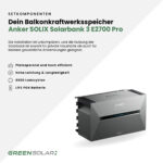20616 Greensolar Kaminholzregal 900 Mit Balkonkraftwerk Speicher Anker Solix Solarbank 09