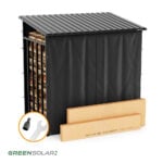 60001 Greensolar Kaminholzregal Mit Plane