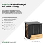 60001 Greensolar Kaminholzregal Mit Plane3